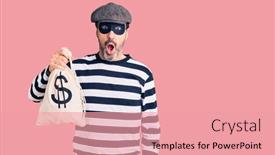  Presentation with face mask - Presentation featuring middle-age-handsome-man-wearing background and a coral colored foreground