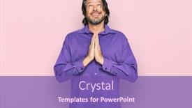  Presentation with praying hands - Amazing slides having middle-age-handsome-man-wearing backdrop and a violet colored foreground