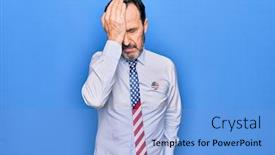  Presentation with patriotic - Amazing slide set having middle-age-handsome-patriotic-businessman backdrop and a light blue colored foreground