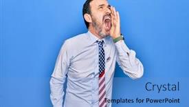  Presentation with patriotic - Amazing slide set having middle-age-handsome-patriotic-businessman backdrop and a light blue colored foreground