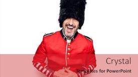  Presentation with crazy - Presentation enhanced with middle-age-handsome-wales-guard background and a red colored foreground