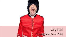  Presentation with anger - PPT layouts featuring middle-age-handsome-wales-guard background and a red colored foreground