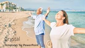  Presentation with breathing - Amazing presentation design having middle-age-hispanic-couple-breathing backdrop and a lemonade colored foreground