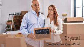  Presentation with crying - Presentation featuring middle-age-hispanic-couple-moving background and a coral colored foreground