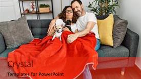  Presentation with sleeping - PPT theme enhanced with middle-age-hispanic-couple-sleeping background and a red colored foreground