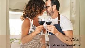  Presentation with age discrimination - Slide set with middle-age-hispanic-couple-smiling background and a coral colored foreground