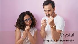 Presentation with together - Slides with middle-age-hispanic-couple-together background and a  colored foreground