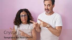  Presentation with together - Slides with middle-age-hispanic-couple-together background and a  colored foreground