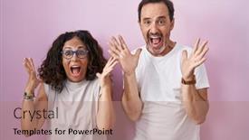  Presentation with together - PPT theme enhanced with middle-age-hispanic-couple-together background and a  colored foreground