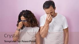  Presentation with together - Slide set enhanced with middle-age-hispanic-couple-together background and a  colored foreground