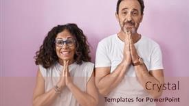  Presentation with forgiveness - PPT theme featuring middle-age-hispanic-couple-together background and a coral colored foreground
