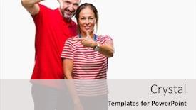  Presentation with love frame - Theme enhanced with middle age hispanic couple in love over isolated background smiling making frame with hands and fingers with happy face creativity and photography concept background and a light gray colored foreground
