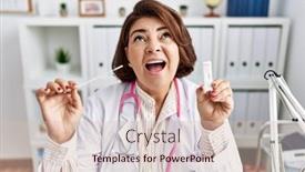  Presentation with nasal - Theme enhanced with middle-age-hispanic-doctor-woman background and a lemonade colored foreground