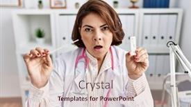  Presentation with nasal - Theme having middle-age-hispanic-doctor-woman background and a lemonade colored foreground