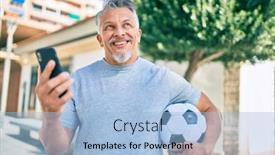  Presentation with grey - Slides having middle-age-hispanic-grey-haired background and a light blue colored foreground