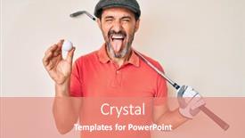  Presentation with club - Theme having middle-age-hispanic-man-holding background and a coral colored foreground