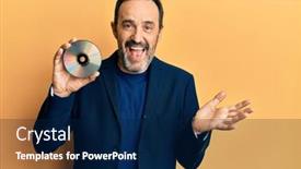  Presentation with achievement - Slide deck consisting of middle-age-hispanic-man-holding background and a navy blue colored foreground