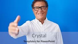  Presentation with blue handshake - 