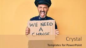  Presentation with change - Slide set consisting of middle-age-hispanic-man-wearing background and a coral colored foreground