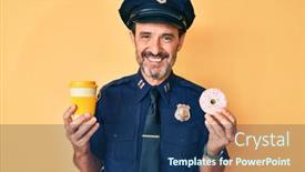  Presentation with hispanic - Presentation theme consisting of middle-age-hispanic-man-wearing background and a ocean colored foreground