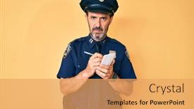  Presentation with traffic police - Amazing presentation design having middle-age-hispanic-man-wearing backdrop and a yellow colored foreground