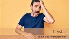  Presentation with hispanic - PPT layouts having middle-age-hispanic-man-wearing background and a coral colored foreground