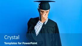  Presentation with ceremony - Presentation having middle-age-hispanic-man-wearing background and a ocean colored foreground