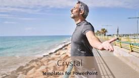  Presentation with breathing - Theme having middle-age-hispanic-man-wearing background and a coral colored foreground