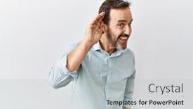  Presentation with beard - Slides consisting of middle-age-hispanic-man background and a light gray colored foreground