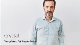  Presentation with simple - Presentation having middle-age-hispanic-man background and a white colored foreground