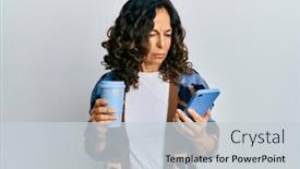  Presentation with drinking problem - Beautiful slides featuring middle-age-hispanic-woman-drinking backdrop and a lemonade colored foreground