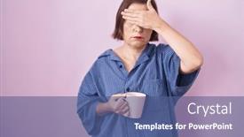  Presentation with woman sad - Theme with middle-age-hispanic-woman-drinking background and a ocean colored foreground