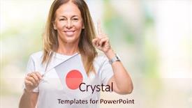  Presentation with japan flag - Beautiful slides featuring middle age hispanic woman holding backdrop and a lemonade colored foreground