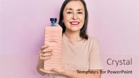  Presentation with hispanic - PPT layouts enhanced with middle-age-hispanic-woman-holding background and a lemonade colored foreground