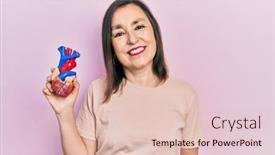  Presentation with teeth - Theme having middle-age-hispanic-woman-holding background and a lemonade colored foreground