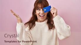  Presentation with holding hands - PPT theme having middle-age-hispanic-woman-holding background and a soft green colored foreground