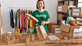  Presentation with stand - Presentation enhanced with middle-age-hispanic-woman-preparing background and a coral colored foreground
