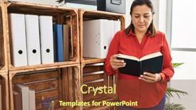  Presentation with psychology - PPT theme having middle-age-hispanic-woman-psychologist background and a tawny brown colored foreground