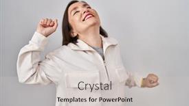  Presentation with tired - Presentation enhanced with middle-age-hispanic-woman-standing background and a light gray colored foreground