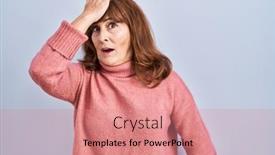  Presentation with memory - Presentation theme with middle-age-hispanic-woman-standing background and a coral colored foreground