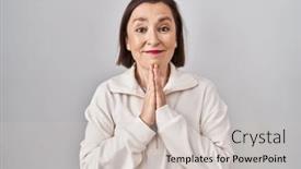  Presentation with forgiveness - PPT theme having middle-age-hispanic-woman-standing background and a soft green colored foreground