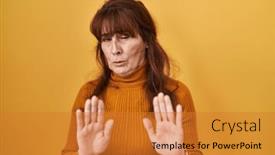 Presentation with forbidden - Presentation featuring middle-age-hispanic-woman-standing background and a gold colored foreground