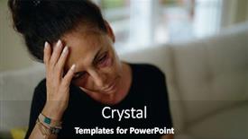  Presentation with violence woman - Slide set featuring middle-age-hispanic-woman-suffering background and a black colored foreground