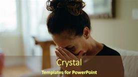  Presentation with domestic violence - Slide deck featuring middle-age-hispanic-woman-suffering background and a  colored foreground