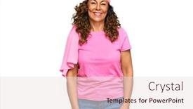  Presentation with breast cancer - Presentation design featuring middle-age-hispanic-woman-wearing background and a lemonade colored foreground