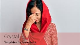  Presentation with saree - Amazing slide set having middle-age-hispanic-woman-wearing backdrop and a red colored foreground