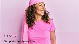  Presentation with breast cancer - Slide set enhanced with middle-age-hispanic-woman-wearing background and a lemonade colored foreground