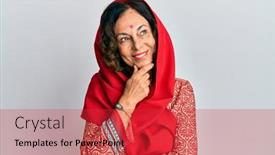  Presentation with saree - Colorful theme enhanced with middle-age-hispanic-woman-wearing backdrop and a red colored foreground
