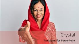 Presentation with saree - Amazing presentation having middle-age-hispanic-woman-wearing backdrop and a coral colored foreground