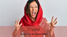  Presentation with saree - Presentation theme consisting of middle-age-hispanic-woman-wearing background and a red colored foreground
